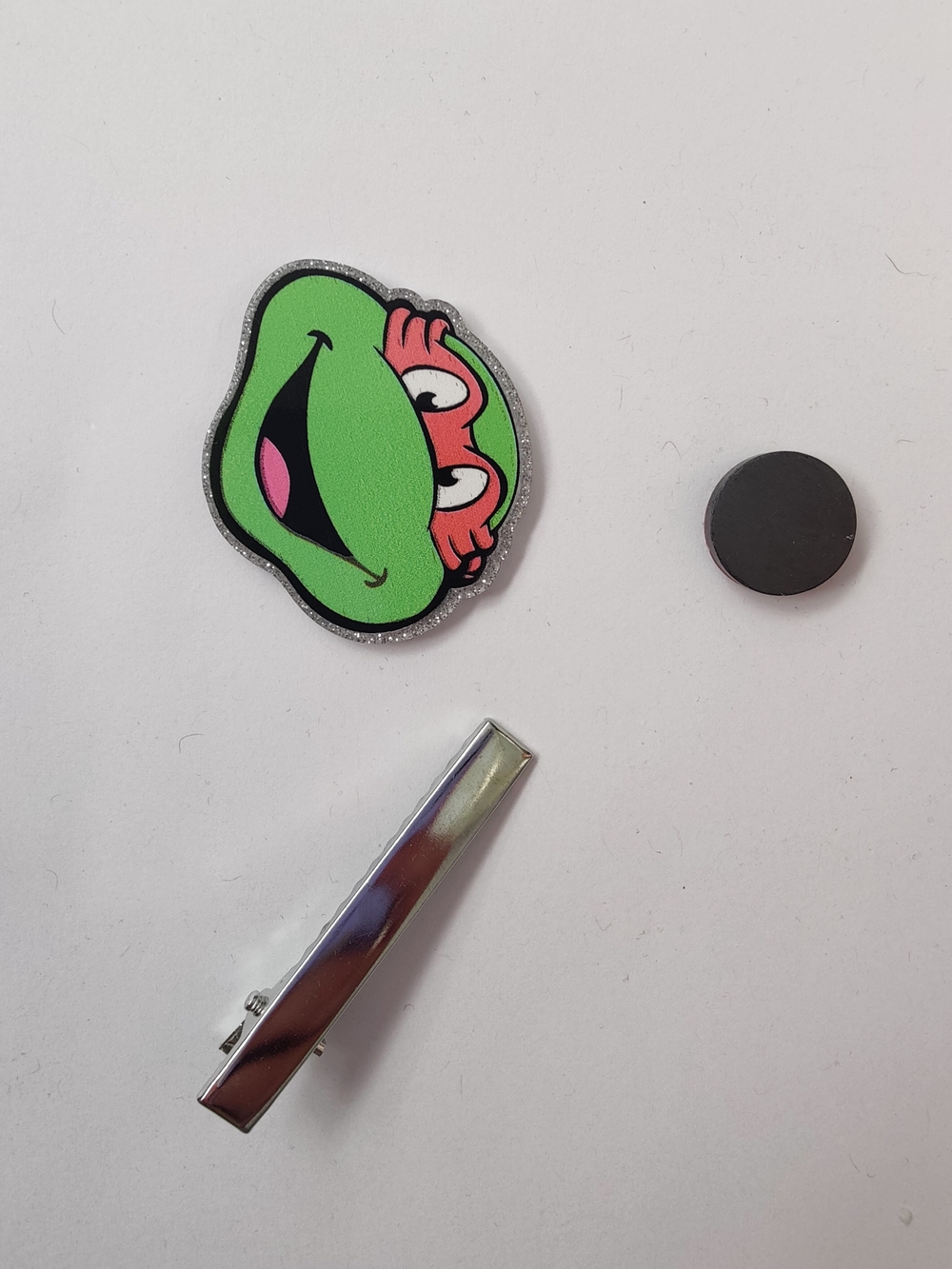 Custom Handmade Character Magnet or Hair Clip-Michaelangelo TMNT